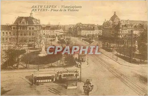 Ansichtskarte AK Antwerpen Anvers Place de la Victoire Tramway