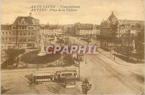 Cartes postales Antwerpen Anvers Place de la Victoire Tramway