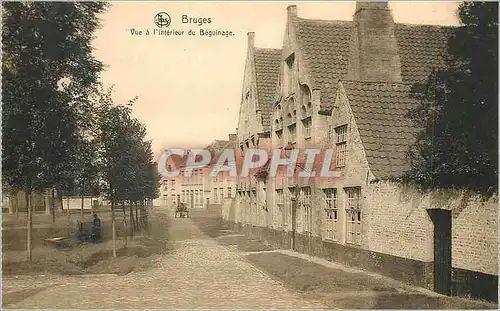 Cartes postales Bruges vue a l'Interieur du Beguinage