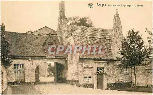 Cartes postales Bruges Interieur du Beguinage l'Entree