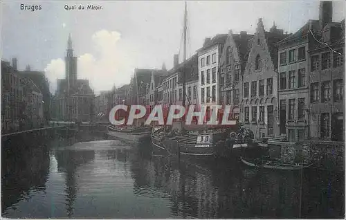 Ansichtskarte AK Bruges Quai du Miroir Bateaux