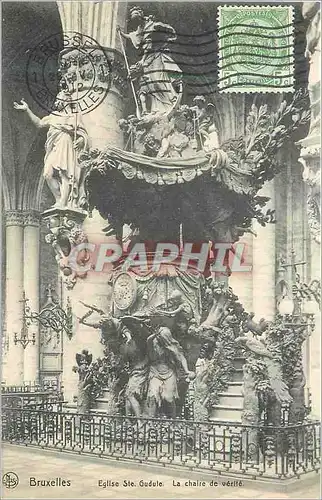 Cartes postales Bruxelles Eglise Ste Gudule la Chaire de Verite