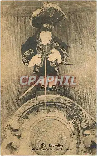 Cartes postales Bruxelles Manneken Pin en Grande Tenue