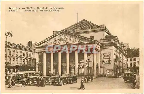 Cartes postales Bruxelles Theatre Royal de la Monnaie Automobile