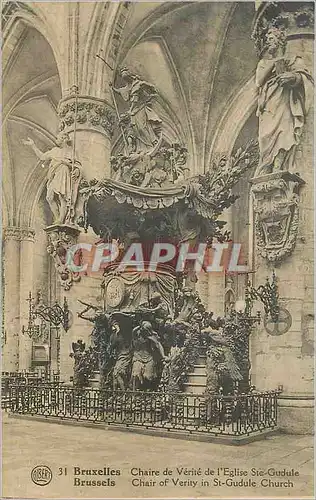 Cartes postales Bruxelles Chaire de Verite de l'Eglise Ste Gudule