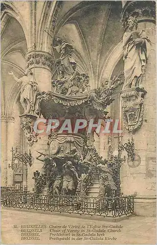 Cartes postales Bruxelles Chaire de Verite de l'Eglise Ste Gudule