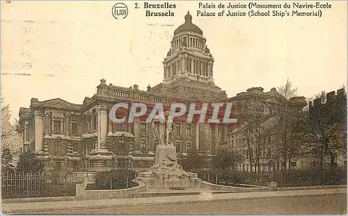 Cartes postales Bruxelles Palais de Justice (Monument du Navire Ecole)