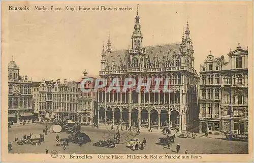 Ansichtskarte AK Bruxelles Grand'Place Maison du Roi et Marche aux Fleurs