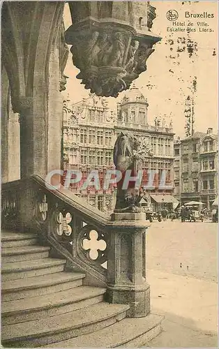 Cartes postales Bruxelles Hotel de Ville Escalier des Lions
