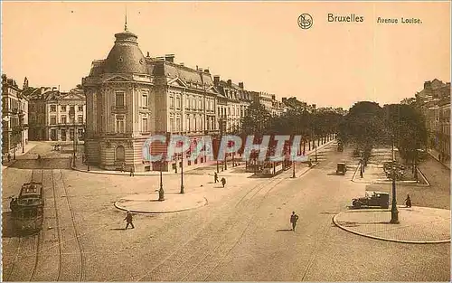 Cartes postales Bruxelles Avenue Louise Tramway