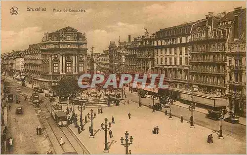 Ansichtskarte AK Bruxelles Place de Brouckere Tramway