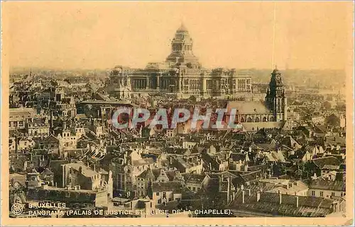 Ansichtskarte AK Bruxelles Panorama (Palais de Justice et Eglise de la Chapelle)