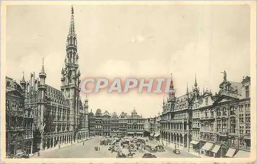 Cartes postales Bruxelles Hotel de Ville et Grand'Place