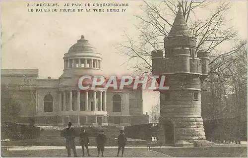 Ansichtskarte AK Bruxelles Au Parc du Cinquantenaire Le Palais du Peuple et la Tour Henri IV