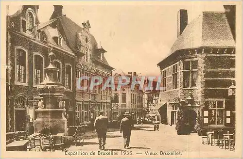 Cartes postales Exposition du Bruxelles 1935 Vieux Bruxelles La Fontaine des Satyres