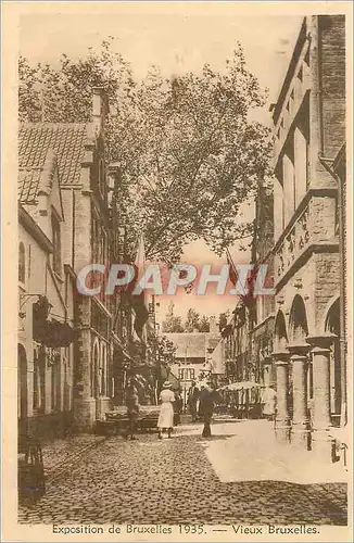 Cartes postales Exposition du Bruxelles 1935 Vieux Bruxelles Rue des Trois Tetes