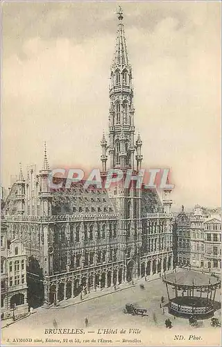 Cartes postales Bruxelles L'Hotel de Ville