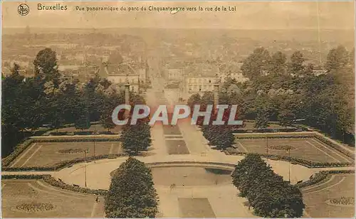 Ansichtskarte AK Bruxelles Vue Panoramique du Parc du Cinquantenaire vers la rue de la Loi