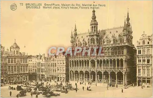 Cartes postales Bruxelles Grand'Place Maison du Roi Marche aux Fleurs