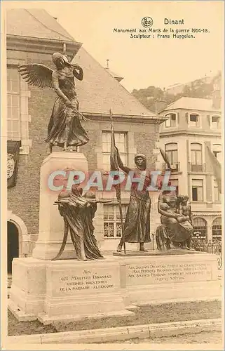 Cartes postales Dinant Monument aux Morts de la Guerre 1914 1918 Sculpteur Frans Huygelen Militaria