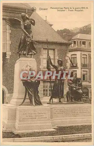 Cartes postales Dinant Monument aux Morts de la Guerre 1914 1918 Sculpteur Frans Huygelen Militaria