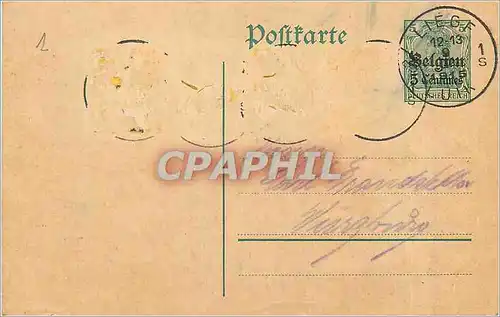 Entier Postal 5c Germania Belgique Liege 1915 pour Wurzburg