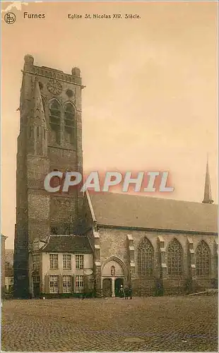 Cartes postales Furnes Eglise St Nicolas XIV Siecle