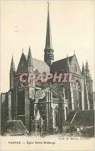 Cartes postales Furnes Eglise Sainte Walburge