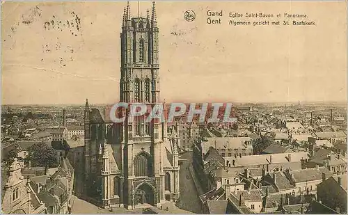 Cartes postales Gand Eglise Saint Bavon et Panorama