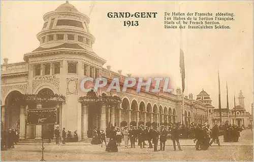 Cartes postales Gand Gent 1913 Les Halles de la Section Francaise