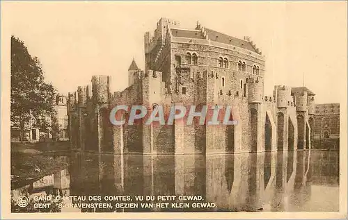 Cartes postales Gand (Gent) Chateau des Comtes vu du Petit Gewad