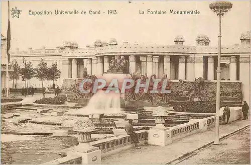 Cartes postales Exposition Universelle de Gand 1913 La Fontaine Monumentale