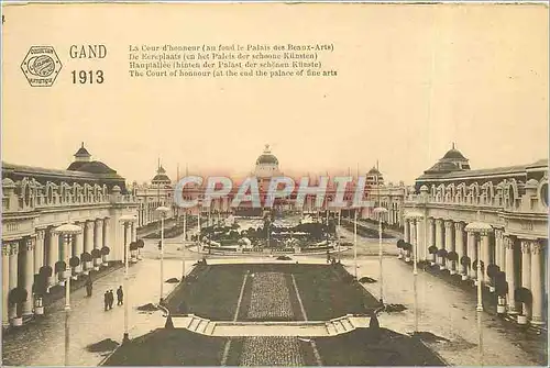 Ansichtskarte AK Gand 1913 La Cour d'Honneur (au fond le Palais des Beaux Arts) Exposition Internationale et Univ