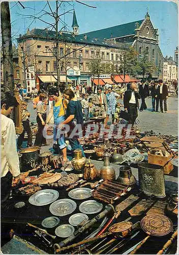 Cartes postales moderne Bruxelles Place du Jeu de Balle Vosseplein Eglise de Capucins