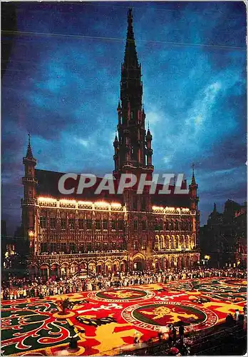 Cartes postales moderne Bruxelles Grand'Place Tapis de Fleurs la Nuit
