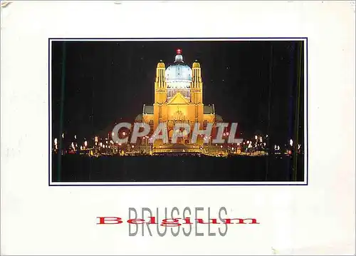 Cartes postales moderne Bruxelles Basilique de Koekelberg la Nuit