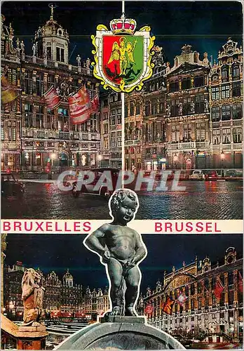 Moderne Karte Souvenir de Bruxelles