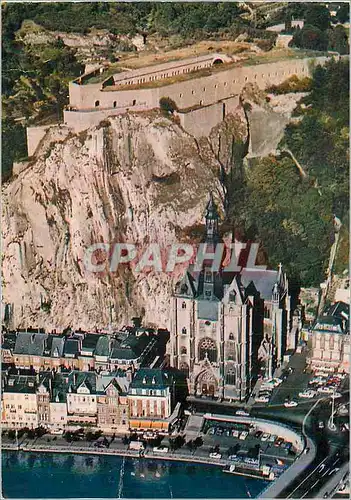 Moderne Karte Dinant Vue aerienne La Collegiale et la Citadelle