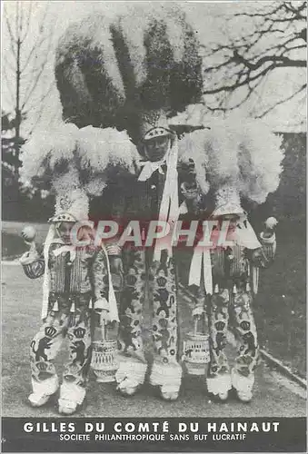 Cartes postales moderne Gilles de Compte du Hainault Societe Philanthropique sans but Lucratif Origine du Gille Folklore
