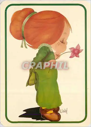 Cartes postales Fantaisie Enfant Fleur