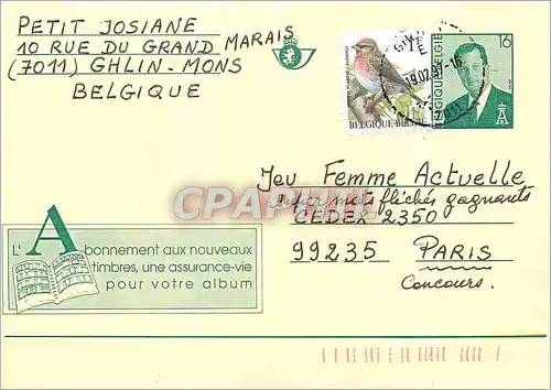 Entier Postal L'Abonnement aux nouveaux Timbres une assurance vie pour votre Album Petit