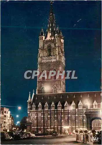 Moderne Karte Gent Gand Illumination du Beffroi