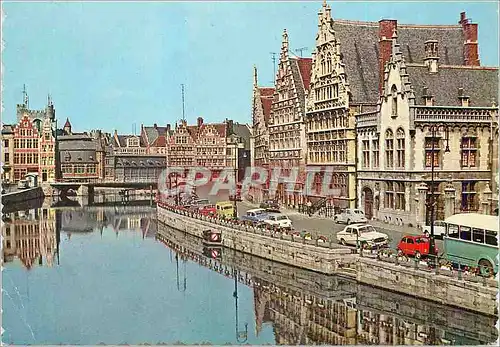 Moderne Karte Gent Gand Quai aux Herbes