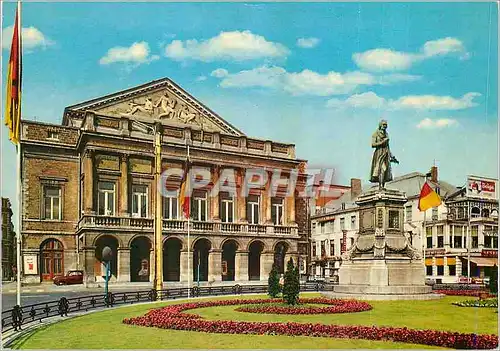 Cartes postales moderne Liege le Theatre et le Monument Gretry