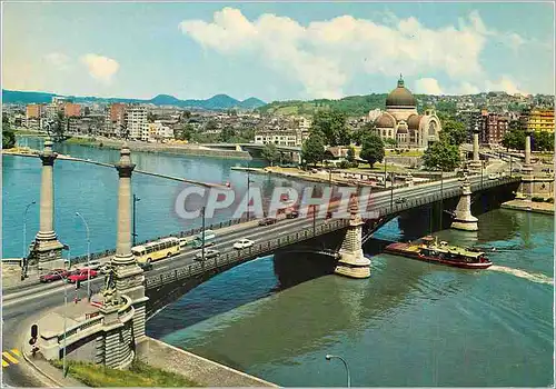 Cartes postales moderne Liege Pont de Fragnee Bateau Peniche