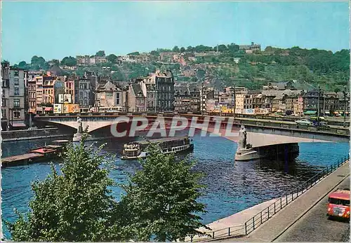 Cartes postales moderne Liege la Meuse et le Pont des Arches Bateau
