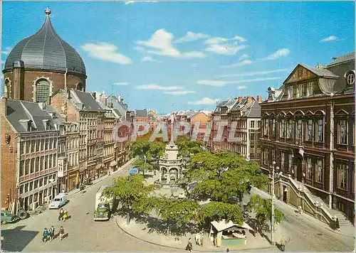 Cartes postales moderne Liege Place du Marche et Perron