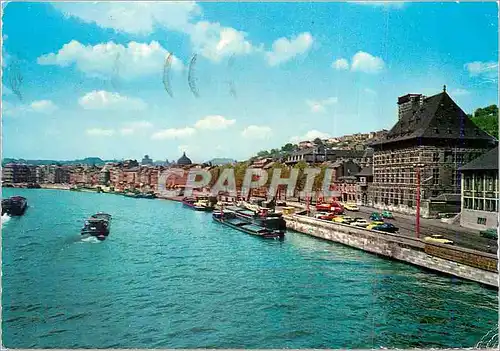Cartes postales moderne Liege Quai de la Batte Bateau Peniche