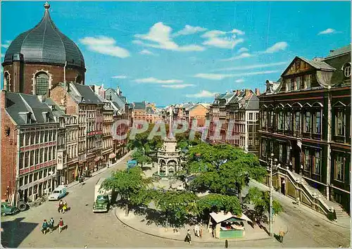 Cartes postales moderne Liege Place du Marche et Perron