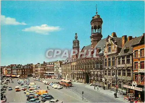 Cartes postales moderne Mons Hotel de Ville et la Place